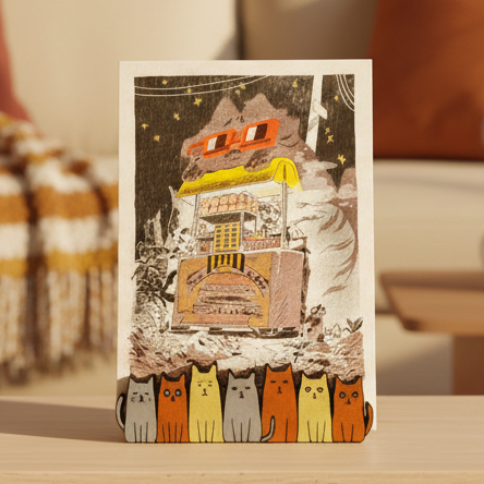 Mini Cat Fridge Magnet Duo