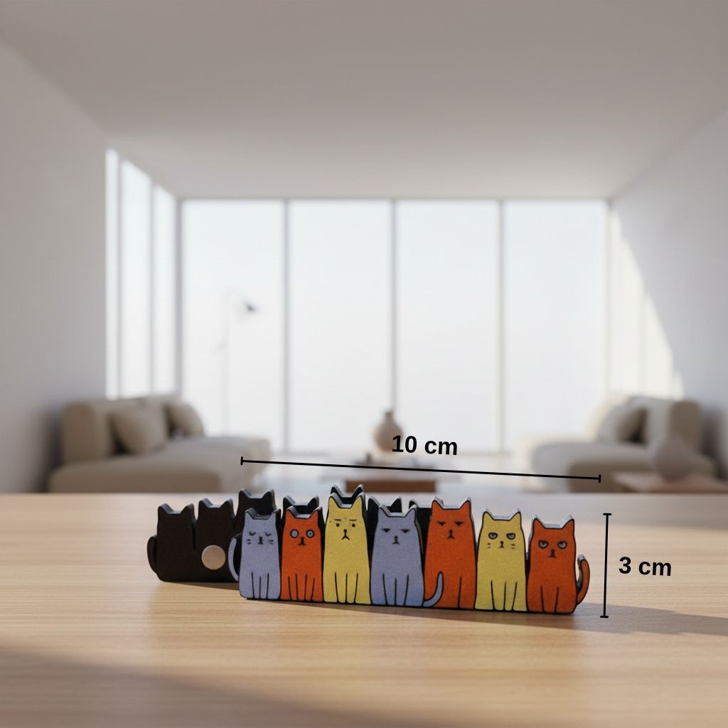 Mini Cat Fridge Magnet Duo